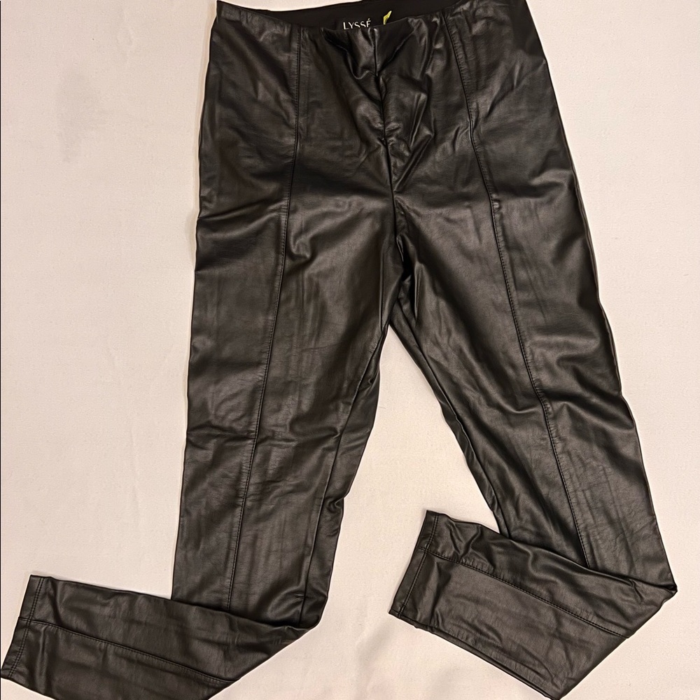 Lysee Black Pleather legging size L